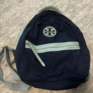 tory burch navy blue backpack
